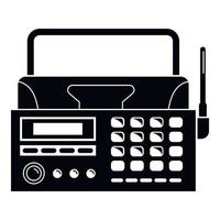 ícone de fax de telefone de rádio, estilo simples vetor