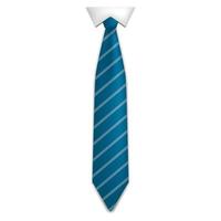 ícone de gravata listrada azul, estilo realista vetor