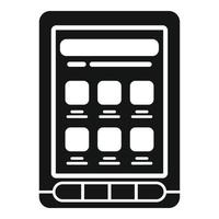 vetor simples do ícone do ebook da universidade. livro digital