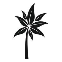 vetor simples do ícone da palmeira das férias. folha de coco