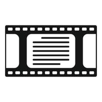 vetor simples de ícone de filme de filme. atividade de cenário