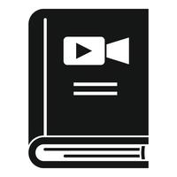 vetor simples do ícone do cenário do livro de vídeo. vídeo do filme