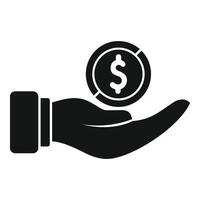 mantenha o vetor simples do ícone do leilão de dinheiro. preço comercial