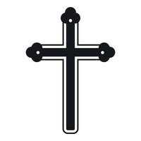 ícone da cruz sagrada, estilo simples vetor