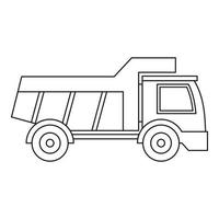 ícone de caminhão de brinquedo de plástico, estilo de estrutura de tópicos vetor