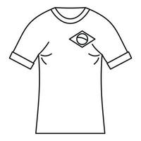 ícone de camiseta de futebol brasileiro, estilo simples vetor