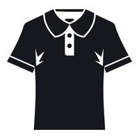 ícone de camisa polo masculina, estilo simples vetor