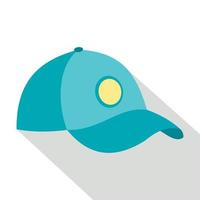 ícone de boné de beisebol azul, estilo simples vetor