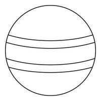 bola com ícone de listras, estilo de estrutura de tópicos vetor