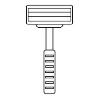 equipamento de barbear para ícone de barbeador, estilo de estrutura de tópicos vetor