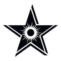 estrela sol ícone, estilo simples vetor