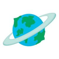ícone do planeta Terra, estilo cartoon vetor