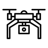 vetor de contorno do ícone do drone techno. controle de espionagem