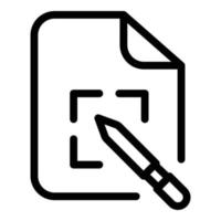 vetor de contorno de ícone de desenho de caneta. design digital