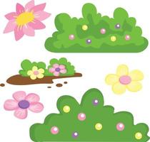 bonito jardim flor natureza ilustração vector clipart