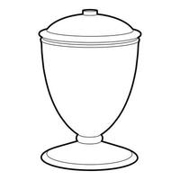 ícone de urna, estilo de estrutura de tópicos vetor