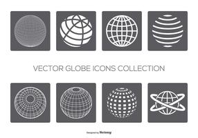 Coleção de ícones de globos vetoriais vetor