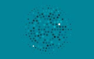 capa de vetor azul claro com estrelas pequenas e grandes.