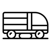 vetor de contorno de ícone de máquina mais limpa. caminhão de estrada