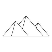 ícone das grandes pirâmides, estilo de estrutura de tópicos vetor