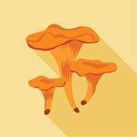 ícone de cogumelos chanterelle, estilo simples vetor