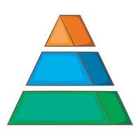 ícone de pirâmide empilhada, estilo cartoon vetor