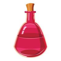 ícone de garrafa de veneno rosa, estilo cartoon vetor