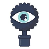 ícone de olho espião, estilo cartoon vetor