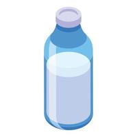 vetor isométrico de ícone de garrafa de leite. produto creme