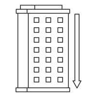 ícone de construção, estilo de estrutura de tópicos vetor