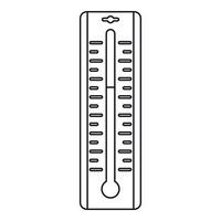 ícone de termômetro, estilo de estrutura de tópicos vetor