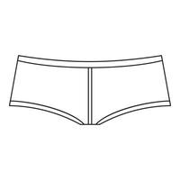 ícone de shorts de mulher, estilo de estrutura de tópicos vetor