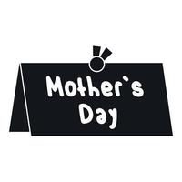 ícone do cartão postal do dia das mães, estilo simples vetor