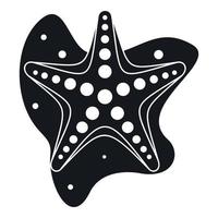ícone da estrela do mar, estilo simples vetor