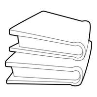 ícone de dois livros, estilo 3d isométrico vetor