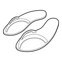 ícone de flip-flops, estilo 3d isométrico vetor