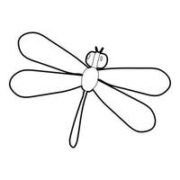 ícone de libélula, estilo 3d isométrico vetor