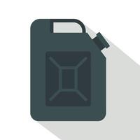 ícone de jerrycan preto, estilo simples vetor