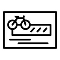 vetor de contorno de ícone de bicicleta de compartilhamento de serviço. sistema de aluguel