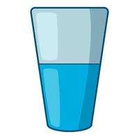 copo de ícone de água, estilo cartoon vetor