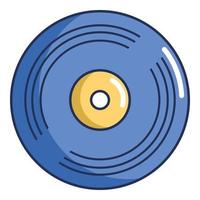 ícone de disco de vinil, estilo cartoon vetor