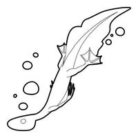 ícone de lagarto de água, estilo de estrutura de tópicos vetor