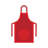 ícone de avental vermelho, estilo simples vetor