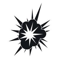 ícone de explosão nuclear, estilo simples vetor