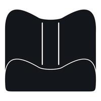ícone de travesseiro ortopédico, estilo simples vetor
