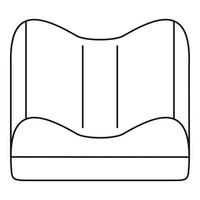 ícone de travesseiro ortopédico, estilo de estrutura de tópicos vetor