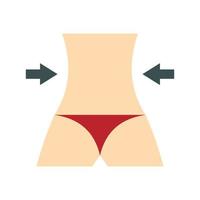 ícone do corpo magro das mulheres, estilo simples vetor