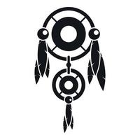 ícone do apanhador de sonhos nativo americano, estilo simples vetor