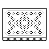 tapete turco com ícone de padrão geométrico vetor