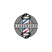 vetor de logotipo de barbearia. logo barberpole